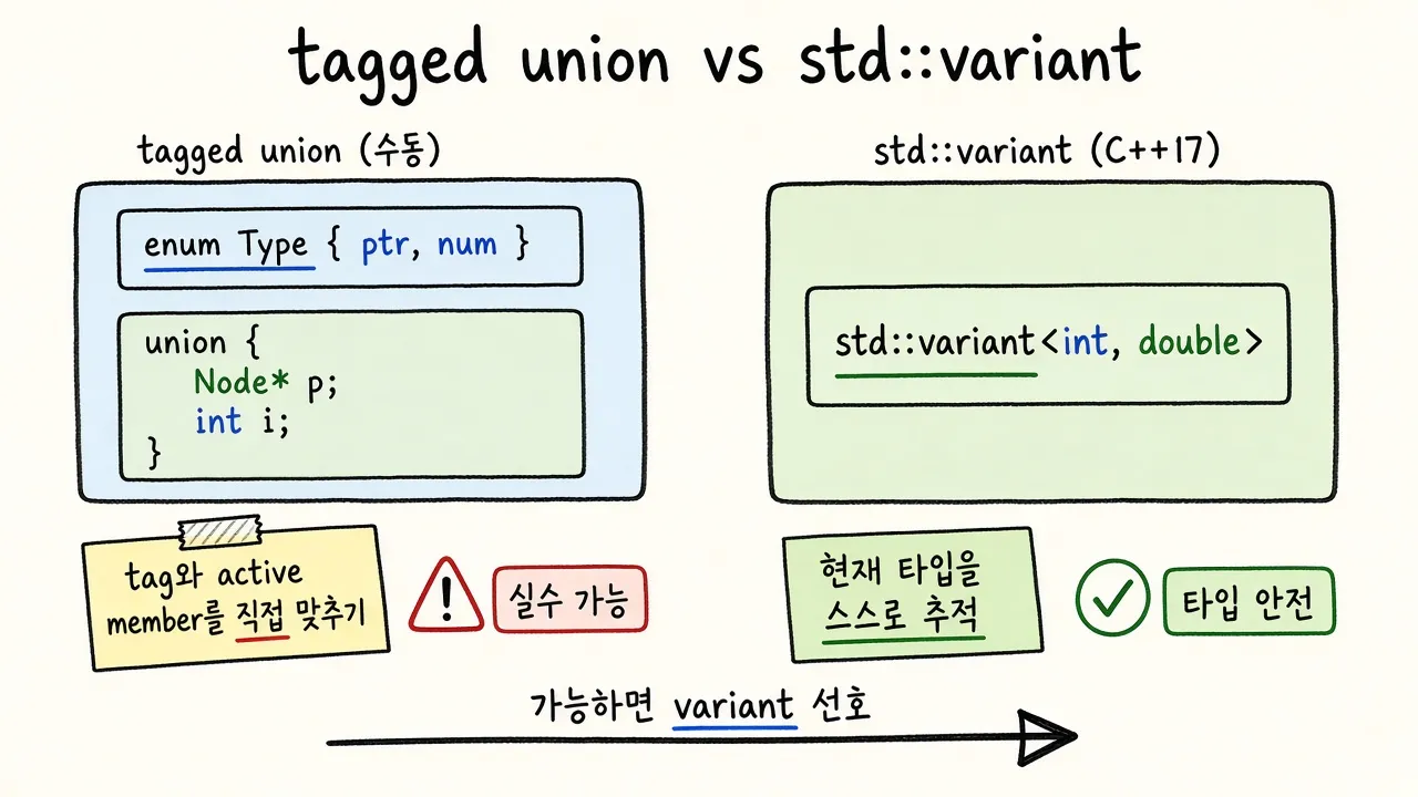 tagged union과 std::variant 비교